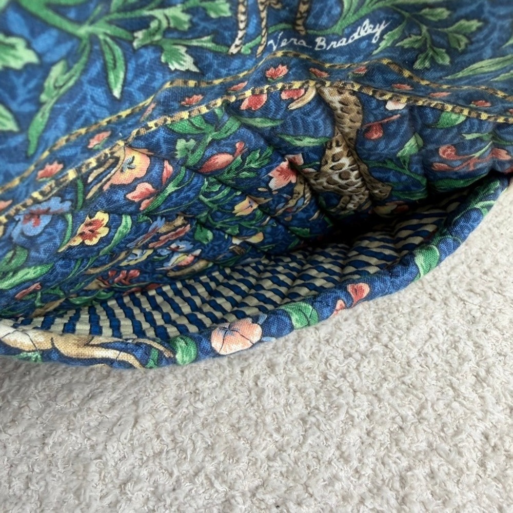 Vintage Vera Bradley Animal Kingdom Shoulder Bag Safari Print Retired Quilted - Picture 11 of 14